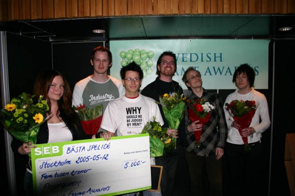 The Promqueen-team at the Swedish Game Awards 2005