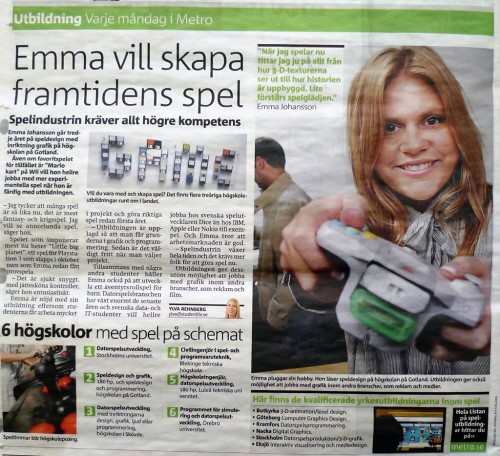 Metro: Emma Vill Skapa Framtidens Spel