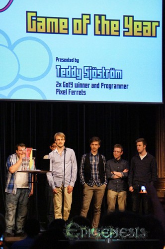 The award was given out by Teddy Sjöström, GAME alumni and two time Game of The Year-winner!