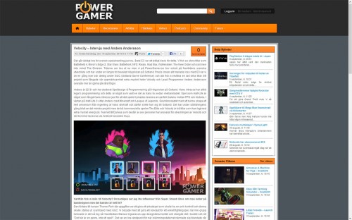 PowerGamer.se: Velocity Interview