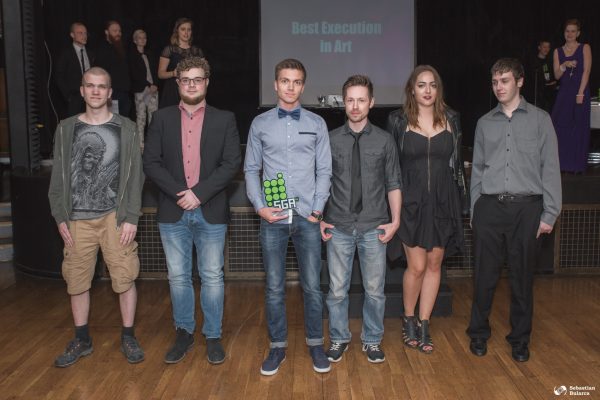 The Cryptogram-team at the Swedish Game Awards 2016. (photo by Sebastian Bularca)