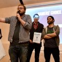 Penny's Farm receiving "Gamer's Choice" at the Swedish Game Awards 2017