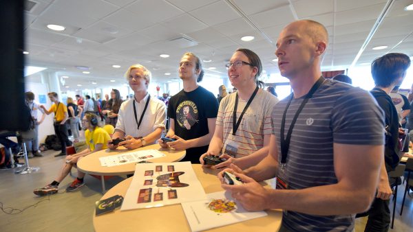 Punchinello on <a href="http://gotlandgameconference.com/2018/">the Gotland Game Conference 2018</a> show floor.