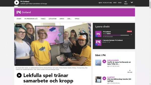 Swedish Radio: "Playful games to train both collaboration and body"