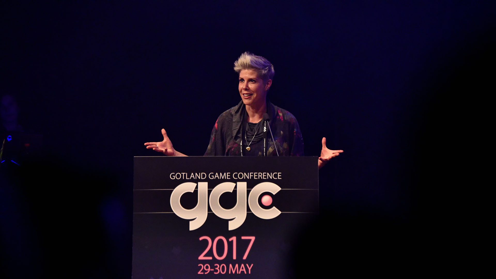 Doris C. Rusch on stage at the Gotland Game Conference 2017!