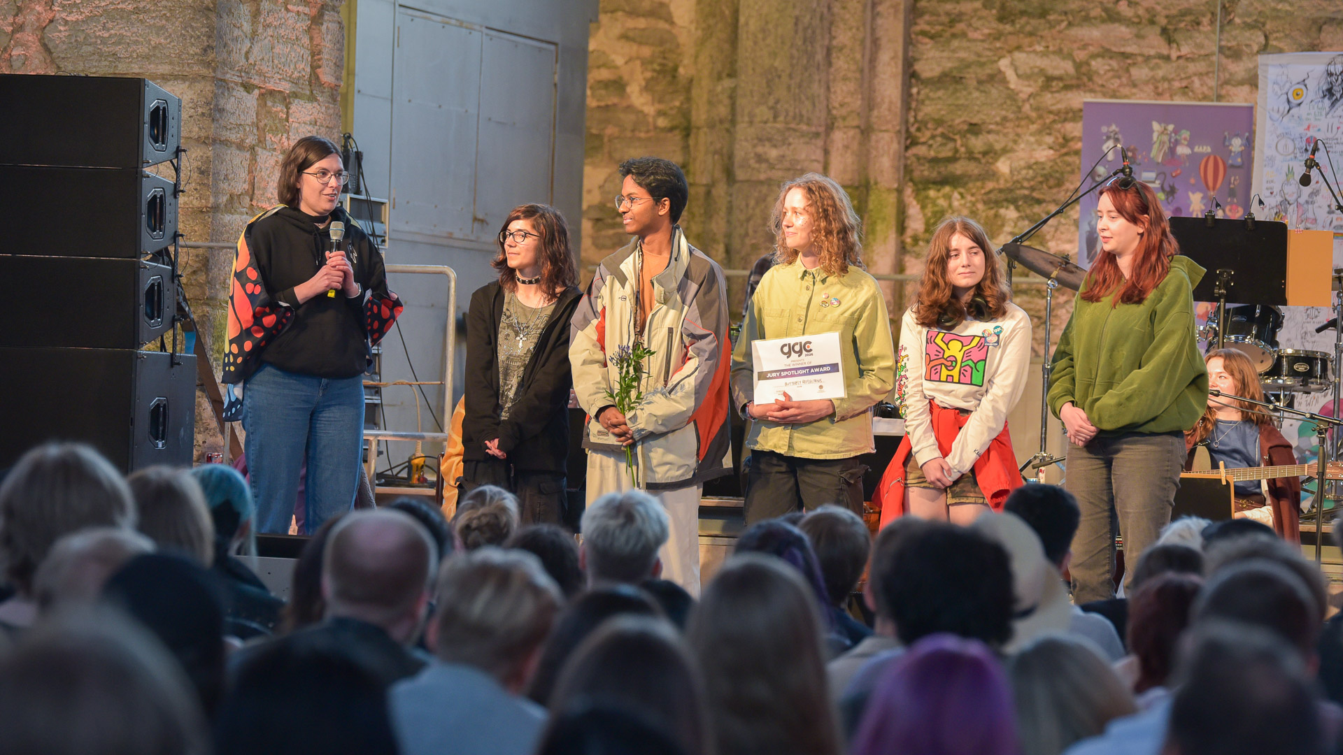 Butterfly Reflections receiving an award at the 2026 Gotland Game Conference