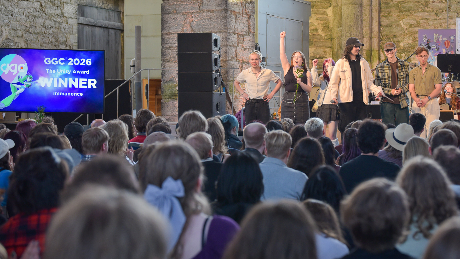Immanence receiving an award at the 2026 Gotland Game Conference