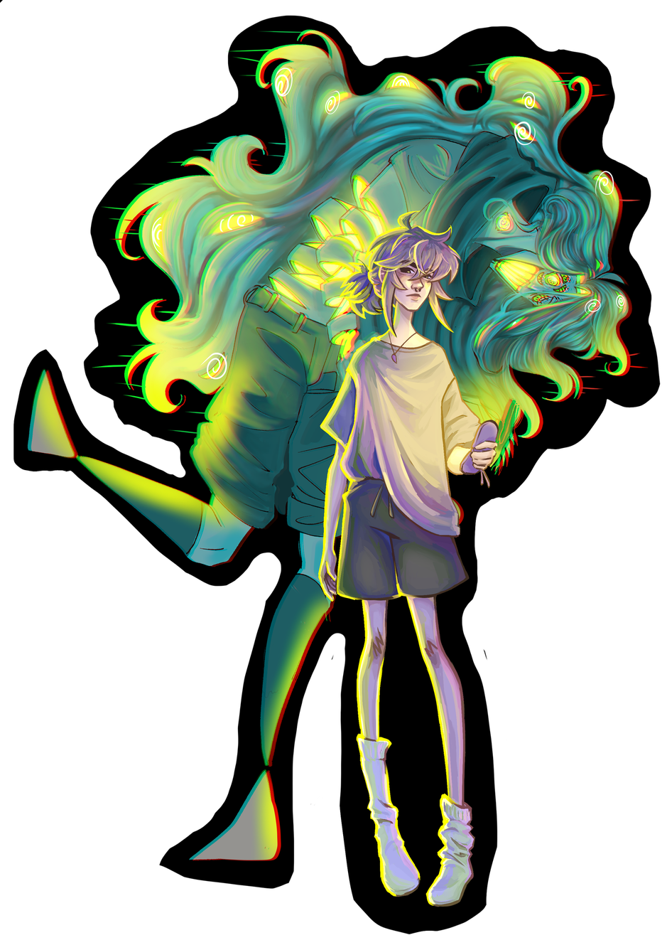 What is left character artwork